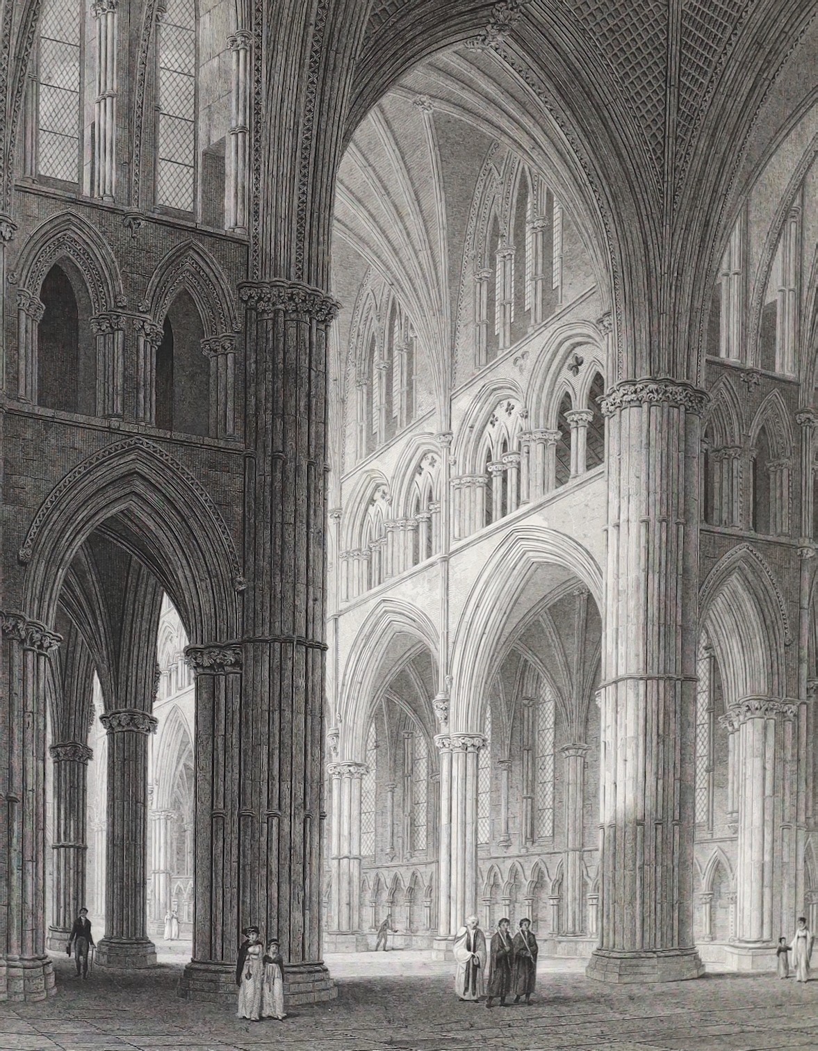 LINCOLNSHIRE: Wild, Charles - An Illustration of the Architecture and Sculpture of the Cathedral Church of Lincoln. plan and 15 other plates, subscribers list; newly rebound cloth and printed label, gauffered edges, foli